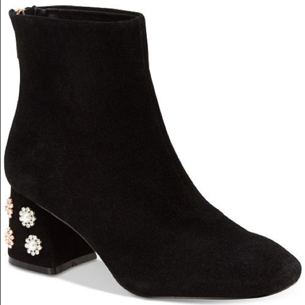 Nanette Lepore Pearl Block Heel Booties 8.5